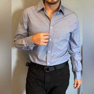 Tommy Hilfiger Blue Dress Shirt Classic Button-Down